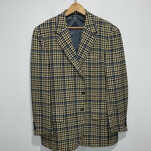 Vintage 1970s Corbin LTD sports coat blazer size 42 men’s green blue beige